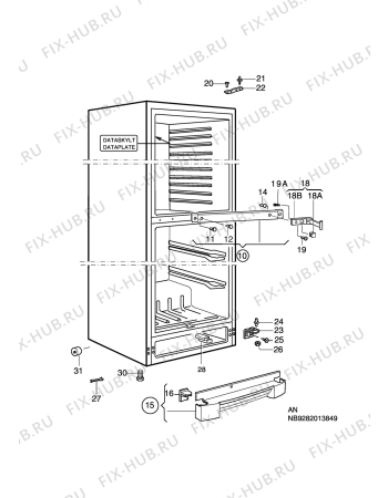 Взрыв-схема холодильника Electrolux ERB3400 - Схема узла C10 Cabinet